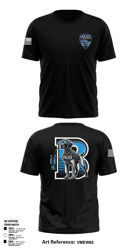 Lake Mary Bravo Squad 92400504 Old School Cotton Feel Shirt - 1