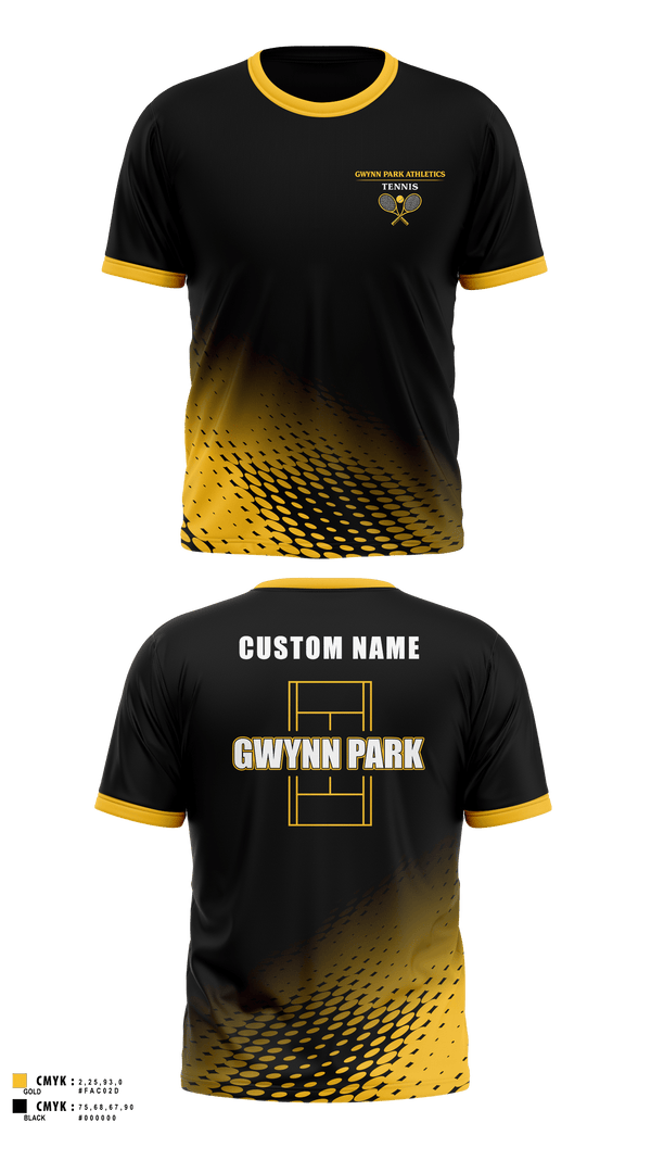 Gwynn Park High School Tennis 16413228 Short Sleeve Performance Shirt - 1