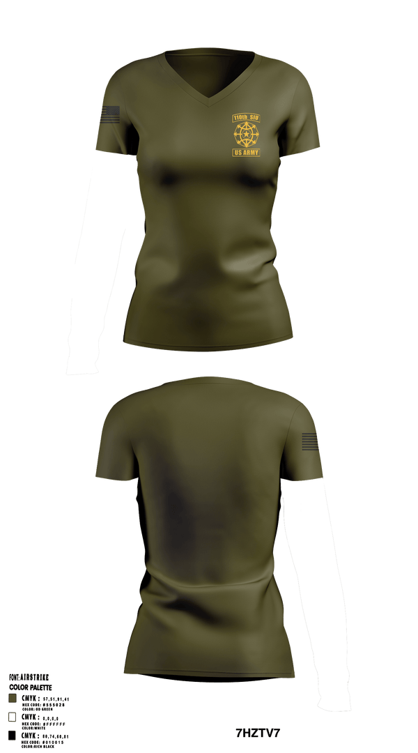 110th Women's Short Sleeve V-neck Shirt - 1