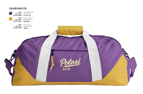 Duffle Bag, Potosi Elite, Softball, Teamtime, Team time, sublimation, custom sports apparel, team uniforms, spirit wear, spiritwear, sports uniforms, custom shirts, team store, custom team store, fundraiser sports, apparel fundraiser