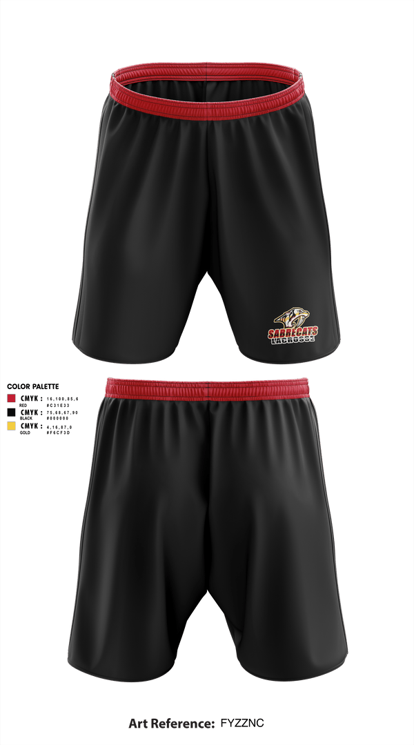 Sabrecats Lacrosse 57576752 Athletic Shorts With Pockets - 1
