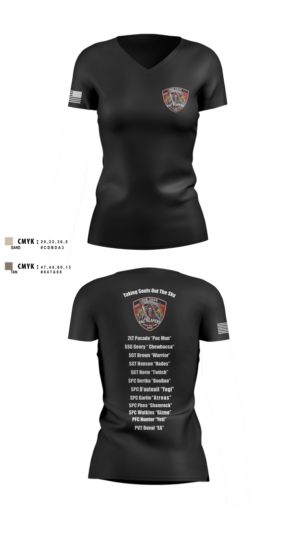 4-3 ADA 25720593 Women's Short Sleeve V-neck Shirt - 5