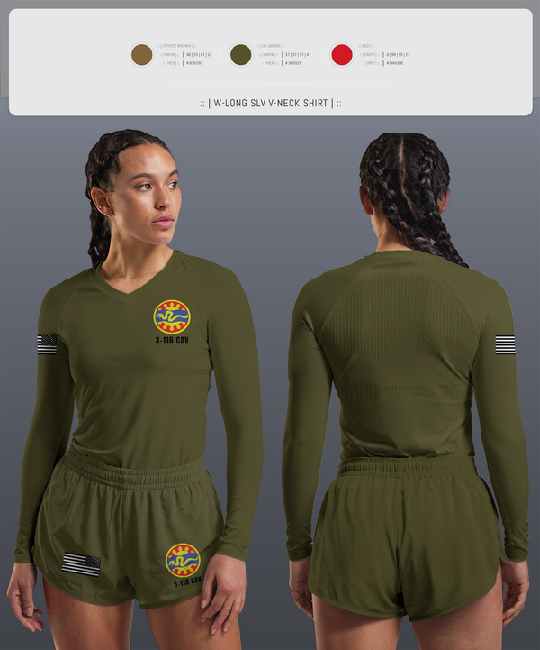 3-116 CAB 96985867 Women's Long Sleeve V-neck Shirt - 16
