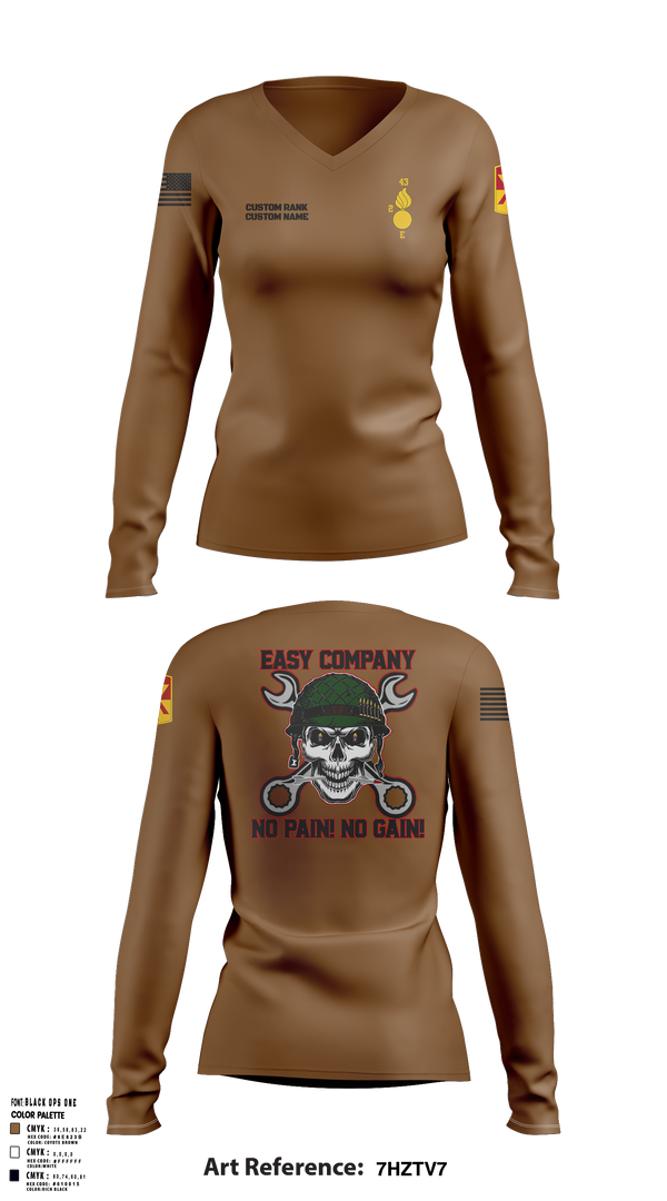 Echo Company 30807250 Women's Long Sleeve V-neck Shirt - 1