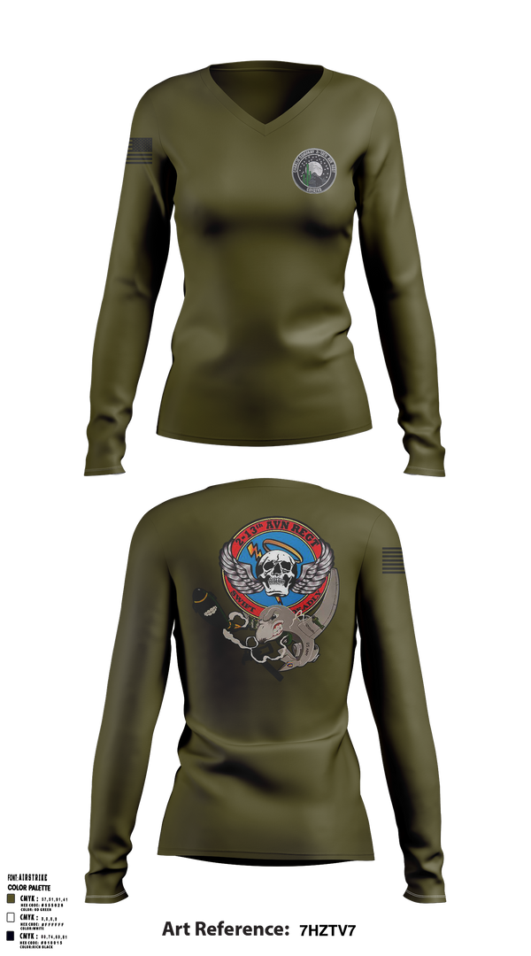 C Co. 2-13th 90946488 Women's Long Sleeve V-neck Shirt - 2
