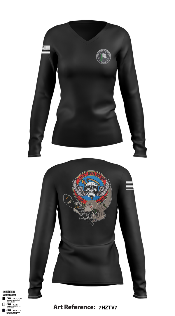 C Co. 2-13th 90946488 Women's Long Sleeve V-neck Shirt - 3