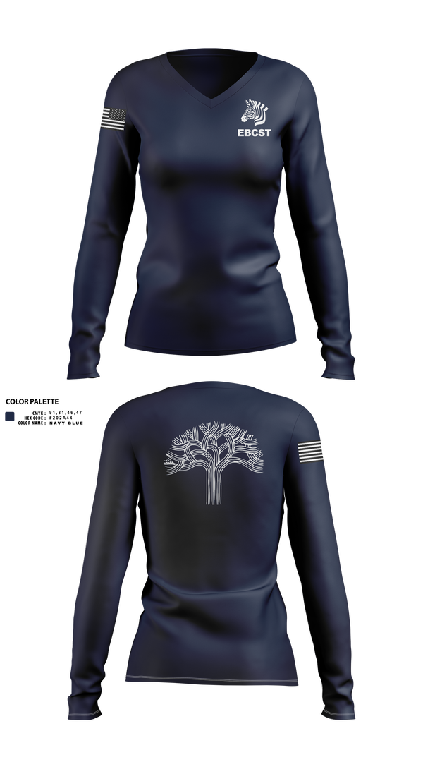 CRIME SUPPRESSION TEAM 46585477 Women's Long Sleeve V-neck Shirt - 10
