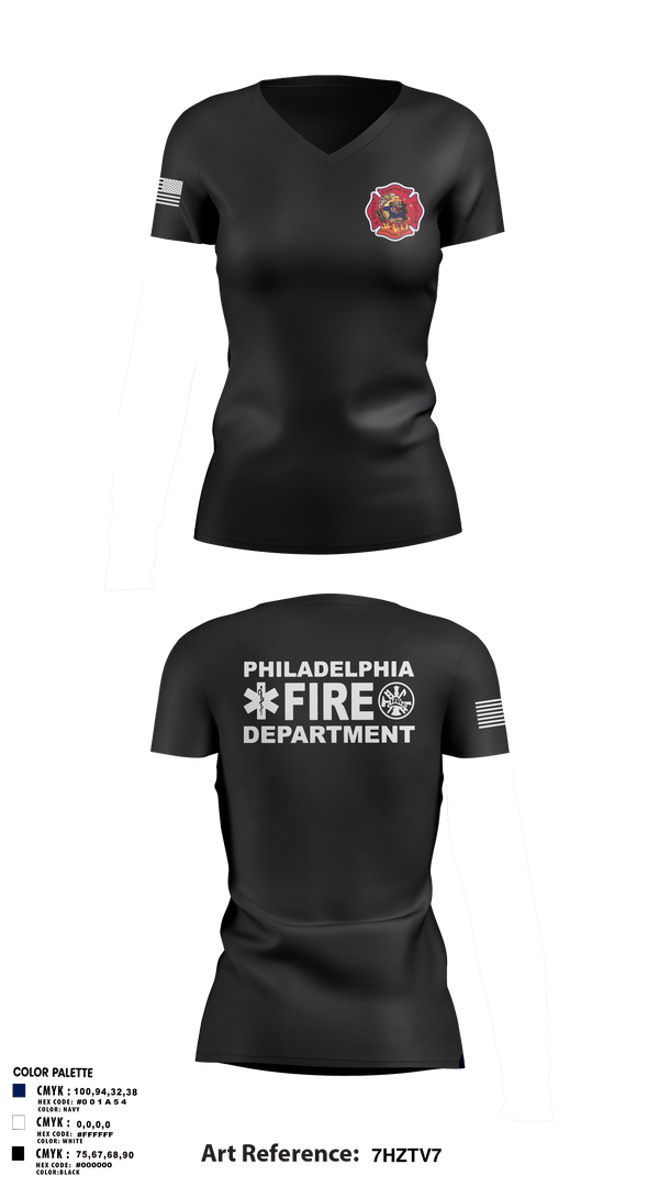 Engine 40 Ladder 4 Medic 19 58015136 Women's Short Sleeve V-neck Shirt - 102