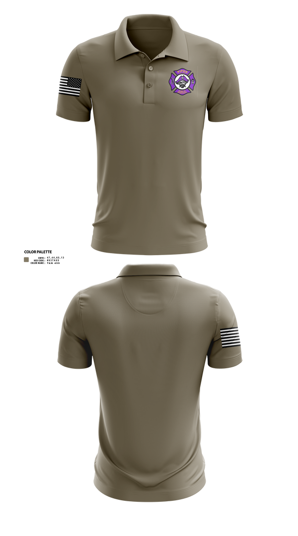 Piper High School Public Services Academy 74445509 Short Sleeve Performance Polo -3