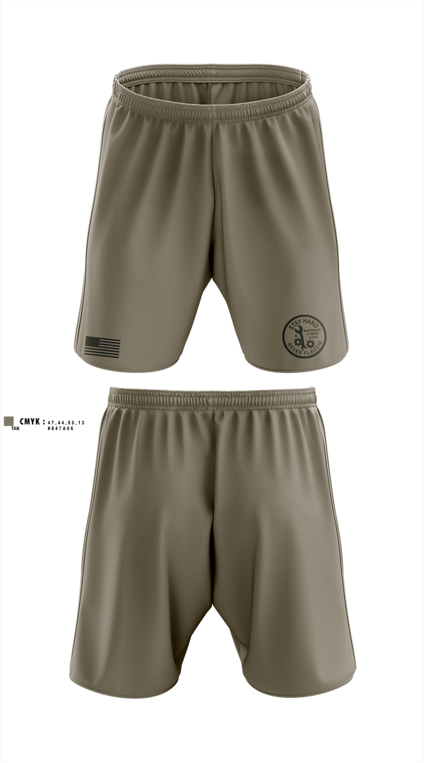 H Troop 3/278 ACR 93577618 Athletic Shorts With Pockets - 1
