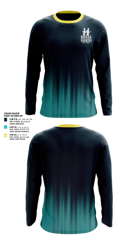 Brasa Runners NJ 22301494 Long Sleeve Performance Shirt 2