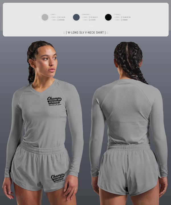 Champs AcademyCanadian dream llc 67159997 Women's Long Sleeve V-neck Shirt -1
