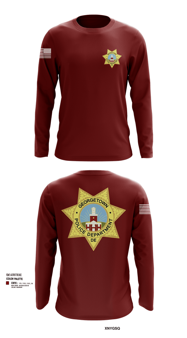 Georgetown Police 71499253 Long Sleeve Performance Shirt 102