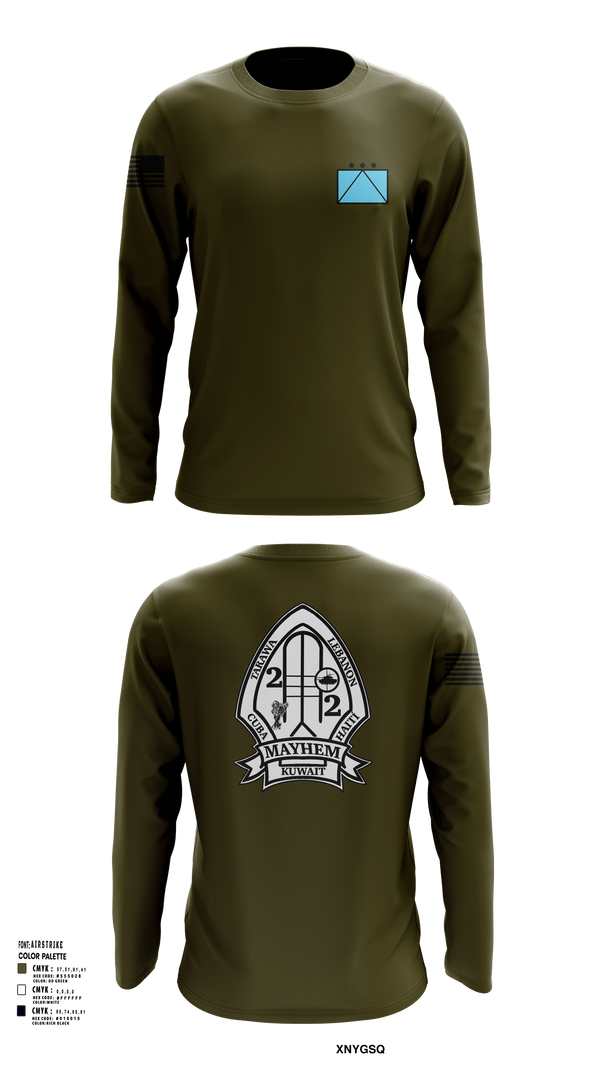 2ND BATTALION 2ND MARINE REGIMENT 94580172 Long Sleeve Performance Shirt 51