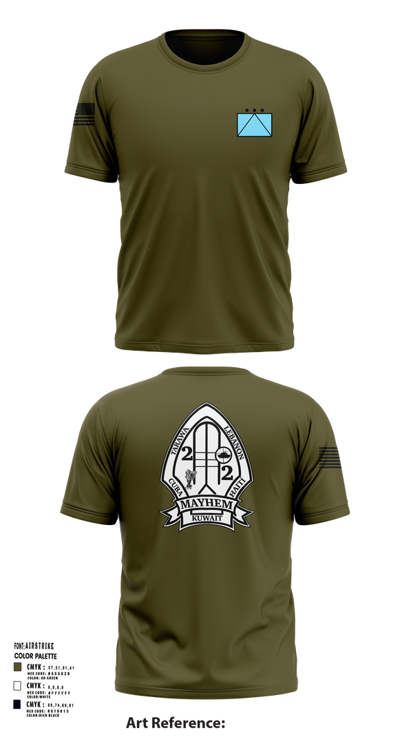 2ND BATTALION 2ND MARINE REGIMENT 94580172 Short Sleeve Performance Shirt - 51