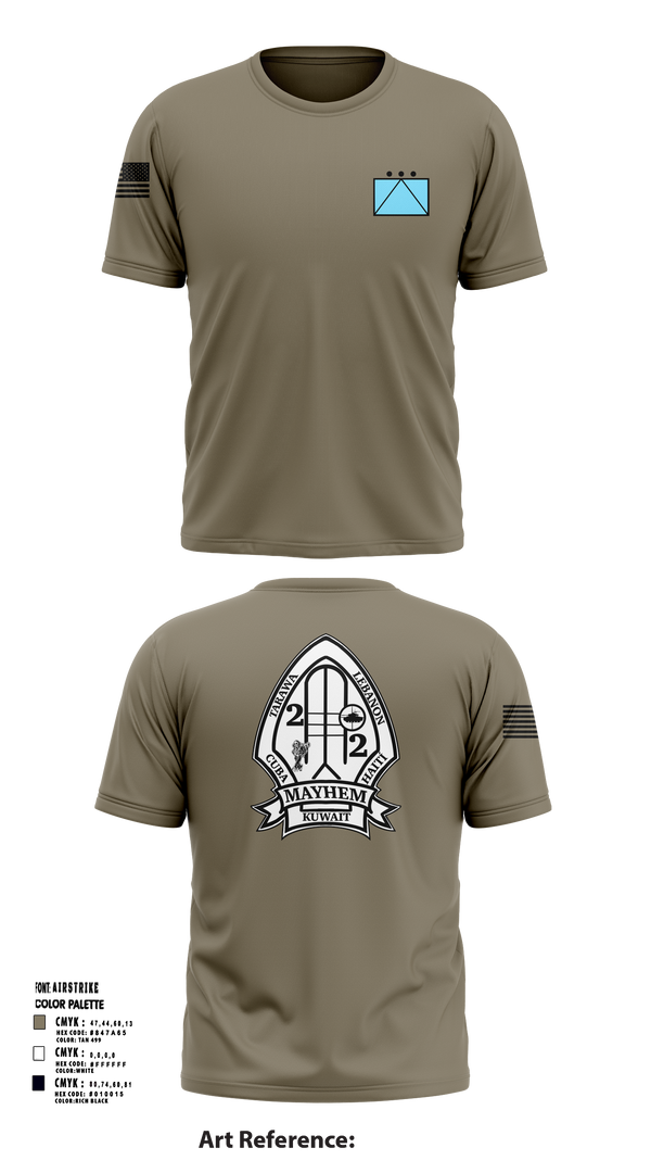 2ND BATTALION 2ND MARINE REGIMENT 94580172 Short Sleeve Performance Shirt - 52