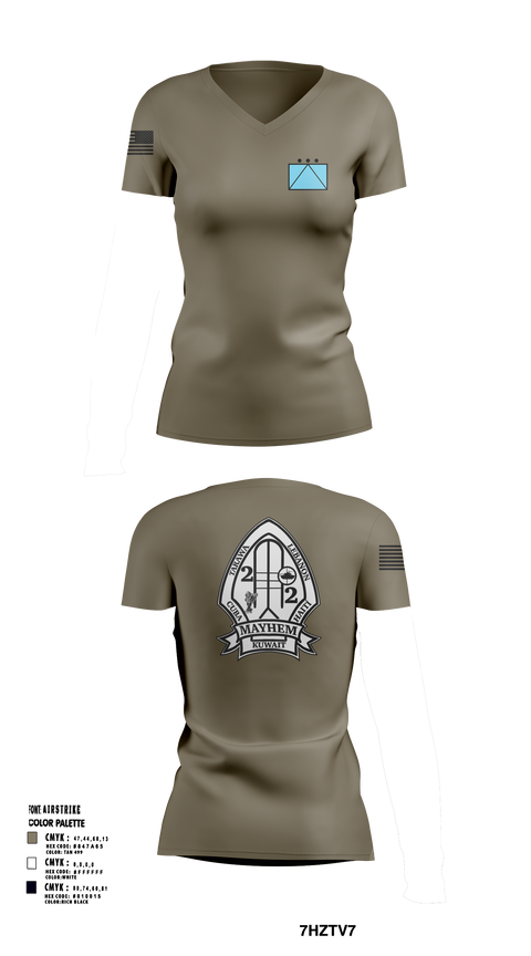 2ND BATTALION 2ND MARINE REGIMENT 94580172 Women's Short Sleeve V-neck Shirt - 52