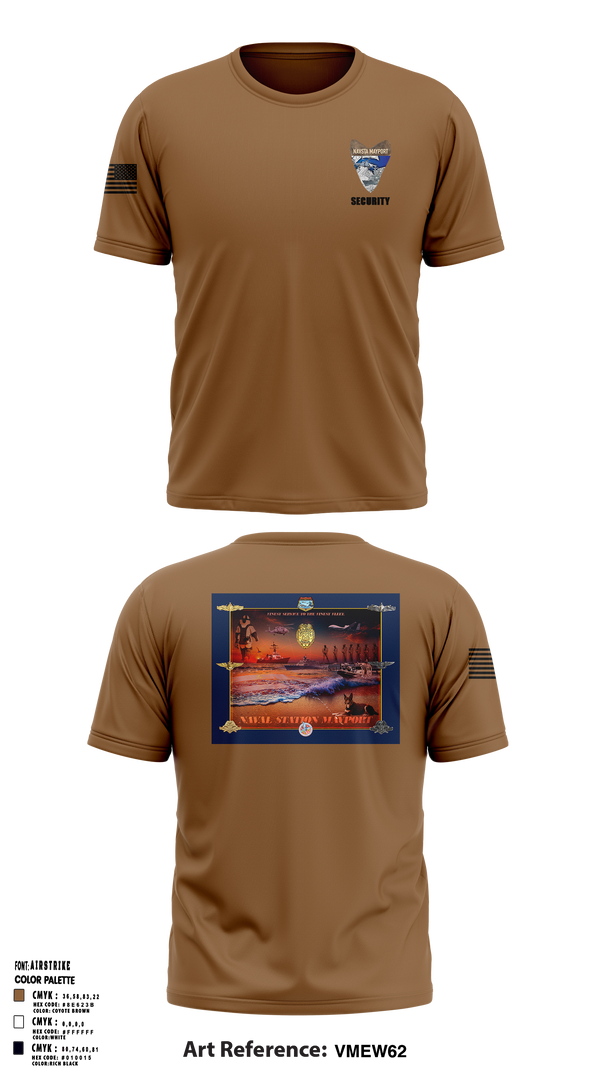 NAVSTA MAYPORT SECURITY 9551014 Old School Cotton Feel Shirt - 1