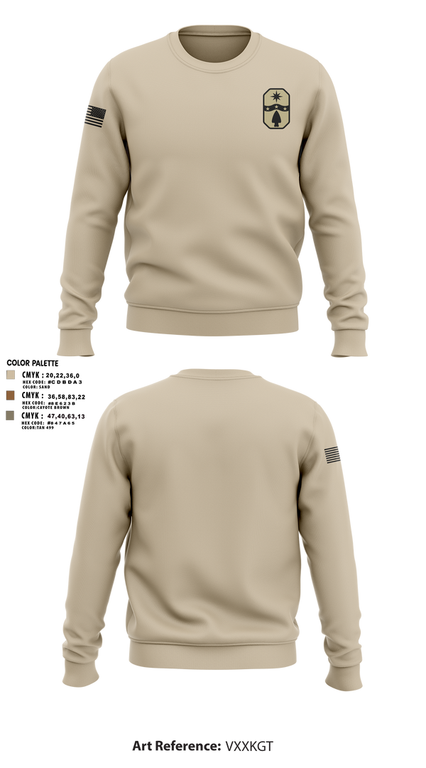 1487th Transportation Company 77712800 Crew Neck Sweatshirt - 1