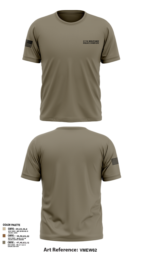 1487th Transportation Company 77712800 Old School Cotton Feel Shirt - 3