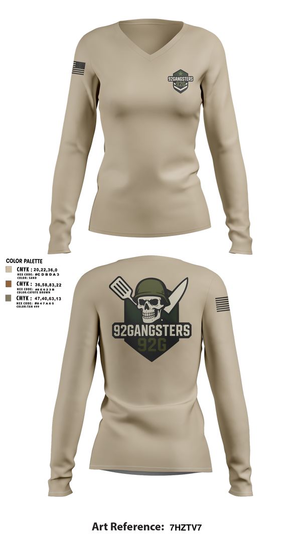 44 IBCT-E-CO 250TH 75736635 Women's Long Sleeve V-neck Shirt - 1