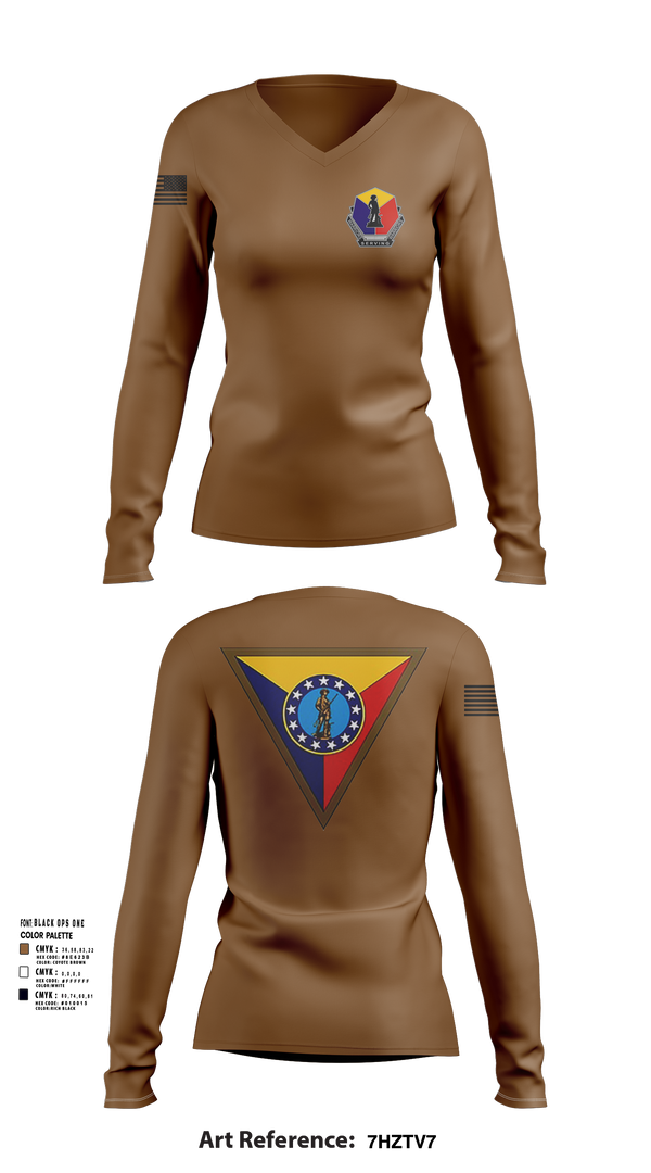 MDARNG TRAINING CENTER 72817816 Women's Long Sleeve V-neck Shirt - 31