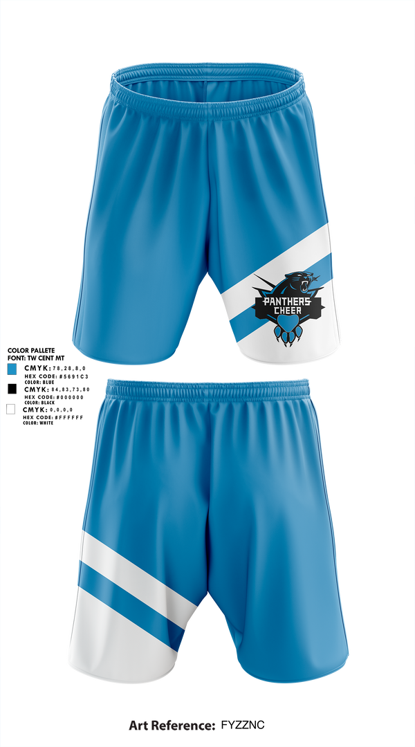 Cramerton Panthers Football and Cheer 89738490 Athletic Shorts With Pockets - 2