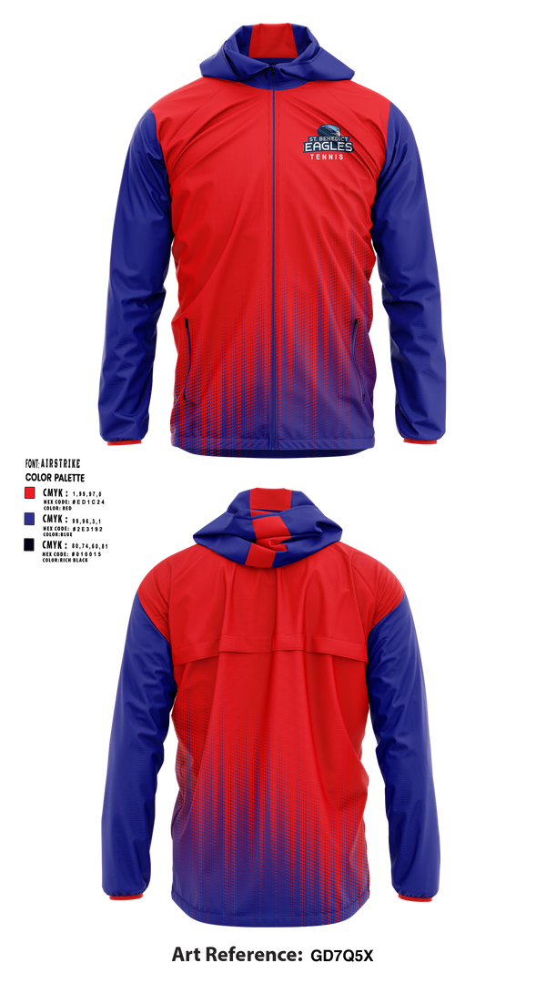 SBA Eagles Tennis 44818213 Windbreaker - 1