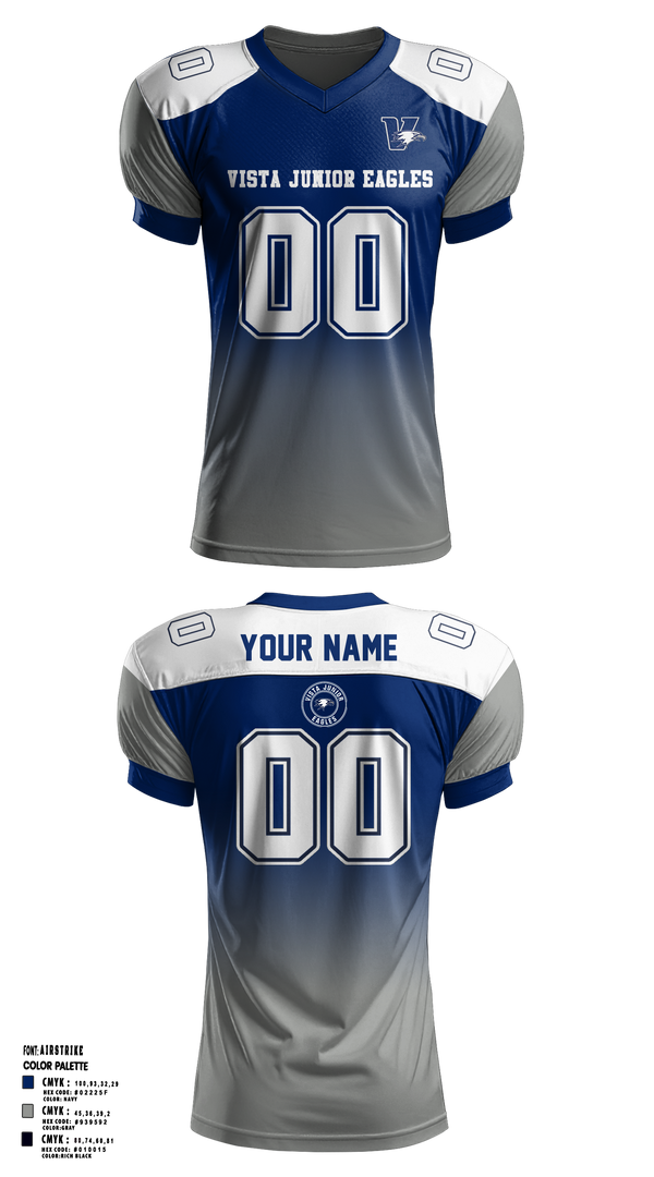 Vista Junior Eagles 88108764 Football Jersey - 1