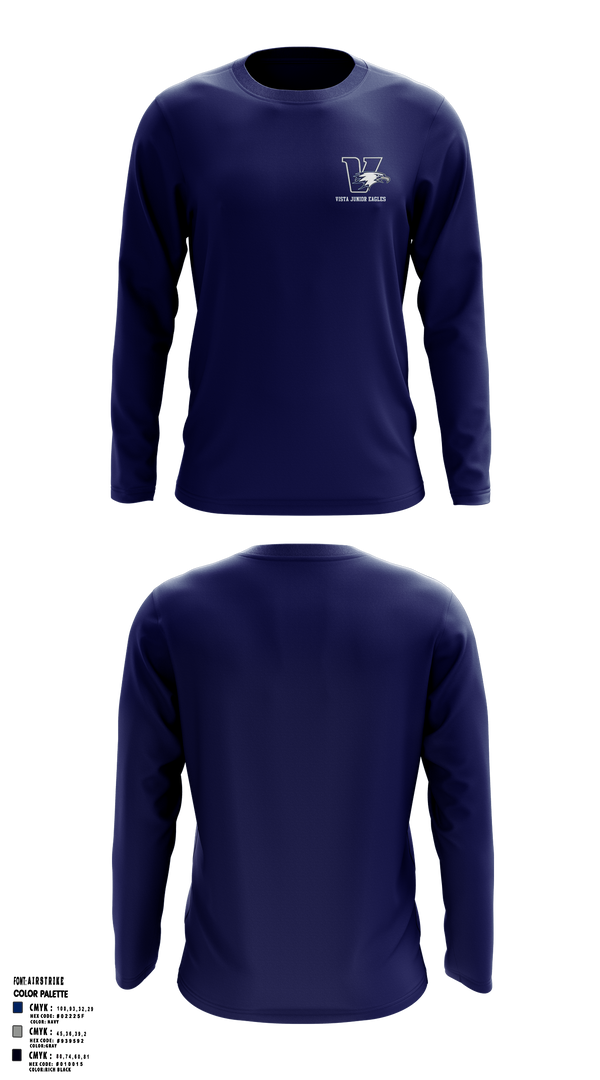 Vista Junior Eagles 88108764 Long Sleeve Shooting Shirt - 2