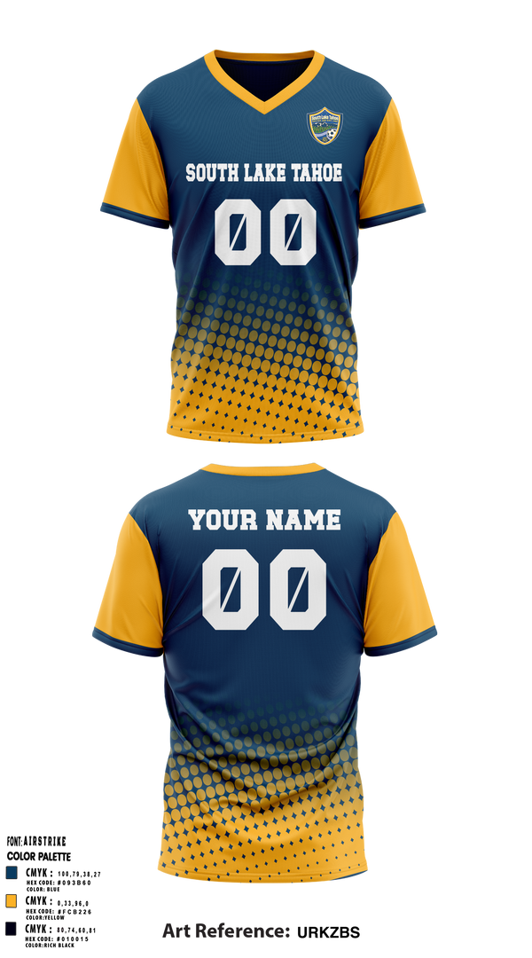 South Lake Tahoe AYSO Region 282 86918332 Mens Soccer Jersey - 1