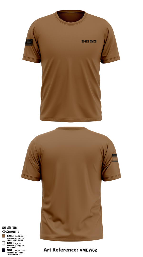 354th CMCO 72084124 Short Sleeve Performance Shirt - 1