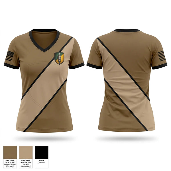 Womens Short Sleeve Vneck Shirt, 142d Military Police Brigade, Army, Teamtime, Team time, sublimation, custom sports apparel, team uniforms, spirit wear, spiritwear, sports uniforms, custom shirts, team store, custom team store, fundraiser sports, apparel fundraiser