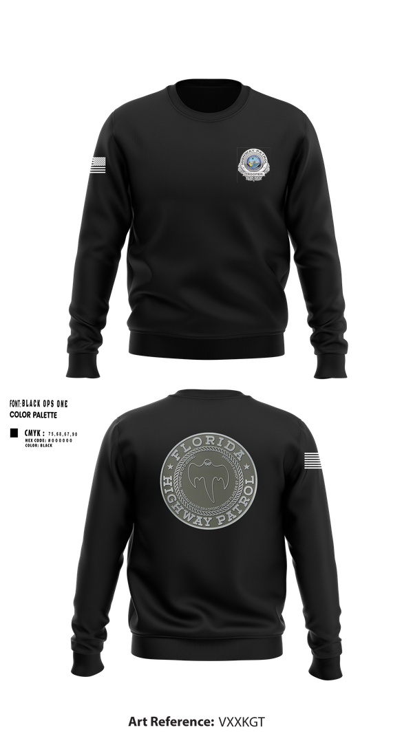 Crew Neck Sweatshirt, Florida Highway Patrol, , Teamtime, Team time, sublimation, custom sports apparel, team uniforms, spirit wear, spiritwear, sports uniforms, custom shirts, team store, custom team store, fundraiser sports, apparel fundraiser