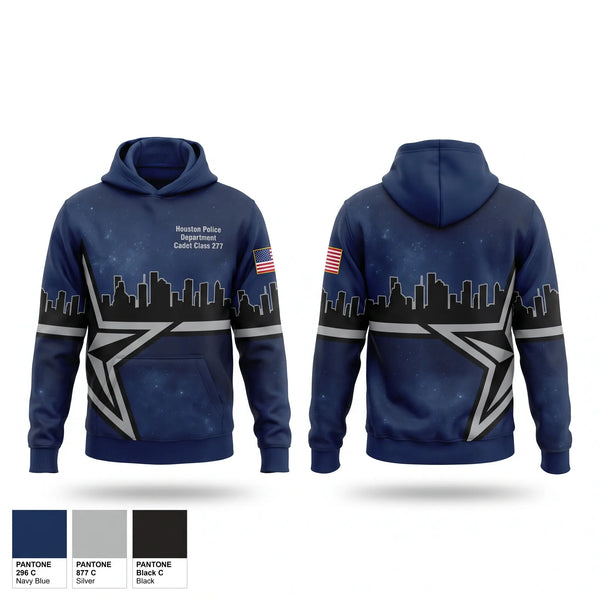 Hoodie, Houston Police Department Cadet Class 277, Police, Teamtime, Team time, sublimation, custom sports apparel, team uniforms, spirit wear, spiritwear, sports uniforms, custom shirts, team store, custom team store, fundraiser sports, apparel fundraiser