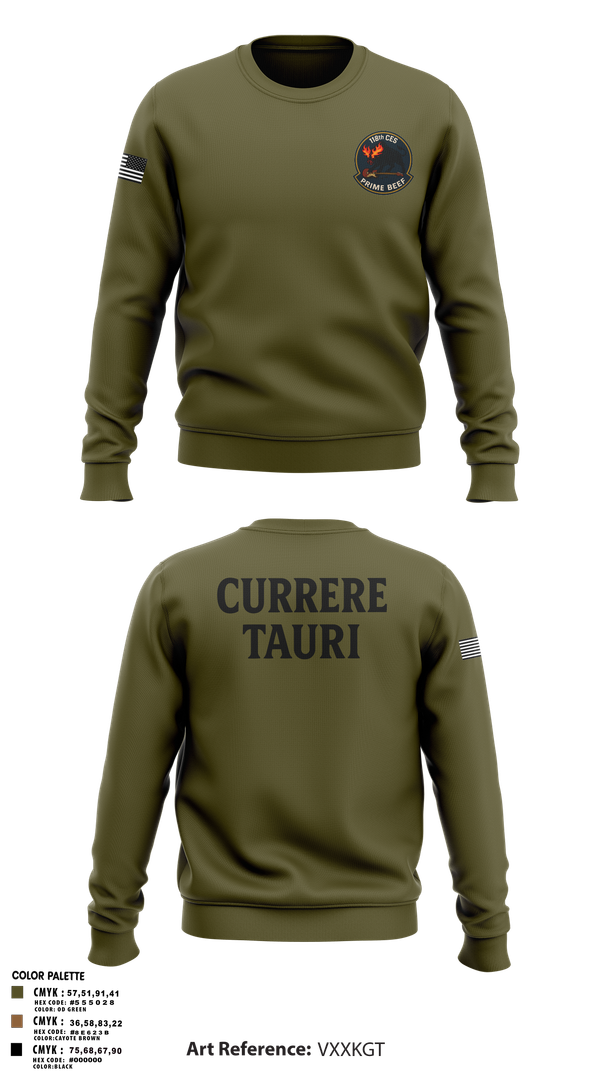 Crew Neck Sweatshirt, 118th CES, Air Force, Teamtime, Team time, sublimation, custom sports apparel, team uniforms, spirit wear, spiritwear, sports uniforms, custom shirts, team store, custom team store, fundraiser sports, apparel fundraiser