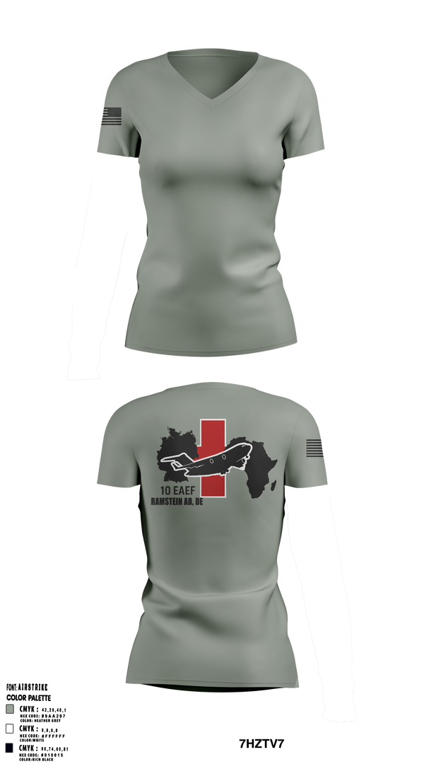 10 EAEF Women's Short Sleeve V-neck Shirt - 4