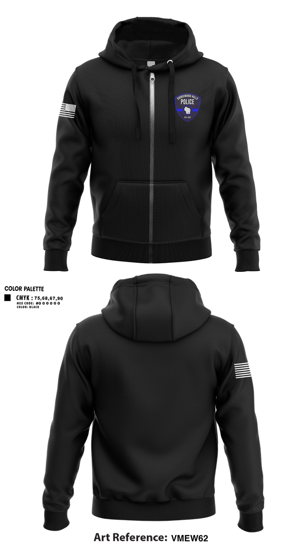 Zip Hoodie, Shorewood Hills Police, Police, Teamtime, Team time, sublimation, custom sports apparel, team uniforms, spirit wear, spiritwear, sports uniforms, custom shirts, team store, custom team store, fundraiser sports, apparel fundraiser
