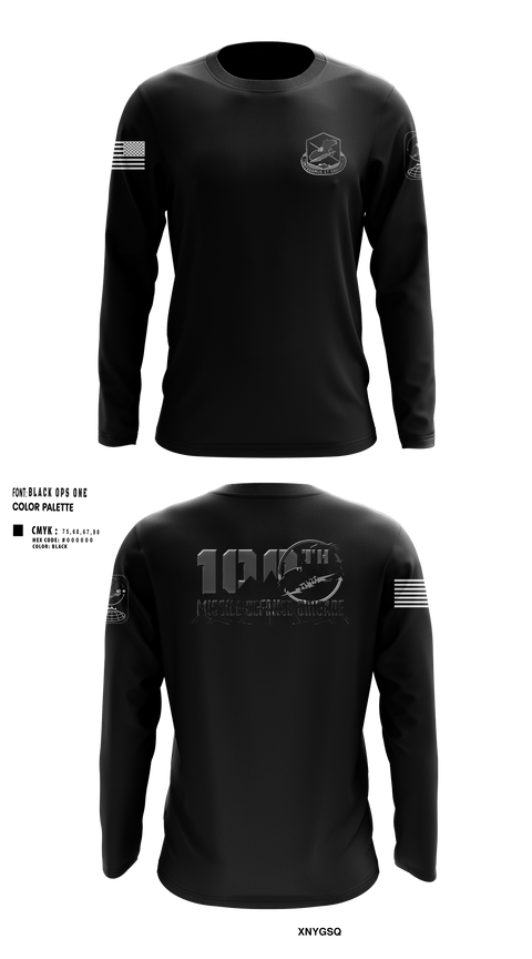 100th Missile Defense Brigade 43971287 Long Sleeve Performance Shirt 110