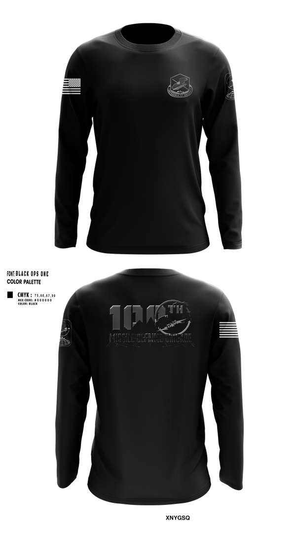 100th Missile Defense Brigade 43971287 Long Sleeve Performance Shirt 110