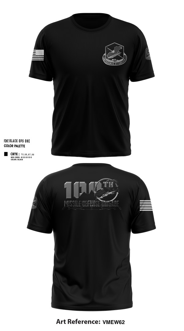 100th Missile Defense Brigade 43971287 Short Sleeve Performance Shirt - 110