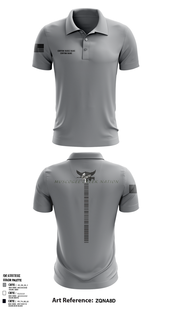Muscogee Creek Nation SWAT 24361706 Short Sleeve Performance Polo - 4