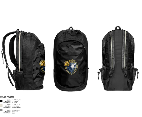 Gear Bag, Wolves, Men's Volleyball, Teamtime, Team time, sublimation, custom sports apparel, team uniforms, spirit wear, spiritwear, sports uniforms, custom shirts, team store, custom team store, fundraiser sports, apparel fundraiser