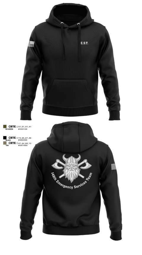Hoodie, 148th E.S.T., Police, Teamtime, Team time, sublimation, custom sports apparel, team uniforms, spirit wear, spiritwear, sports uniforms, custom shirts, team store, custom team store, fundraiser sports, apparel fundraiser