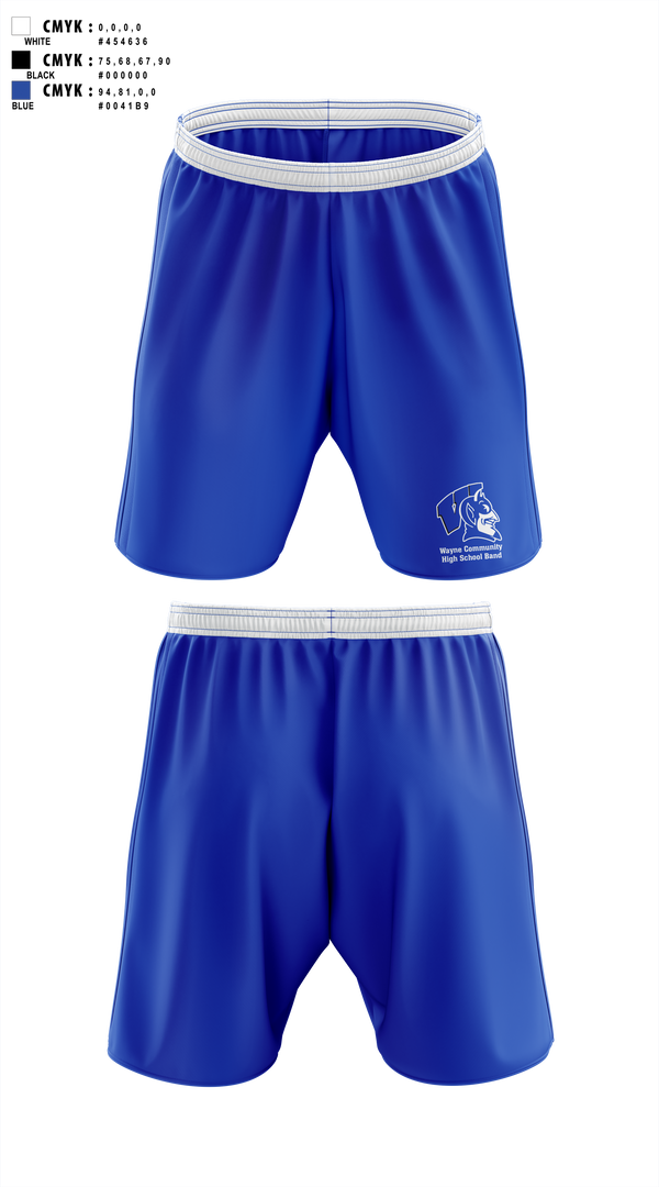 Wayne Community High School Band 96788972 Athletic Shorts With Pockets - 1