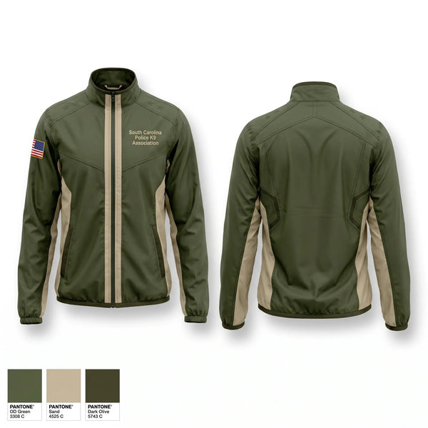 Windbreaker, South Carolina Police K9 Association, Police, Teamtime, Team time, sublimation, custom sports apparel, team uniforms, spirit wear, spiritwear, sports uniforms, custom shirts, team store, custom team store, fundraiser sports, apparel fundraiser
