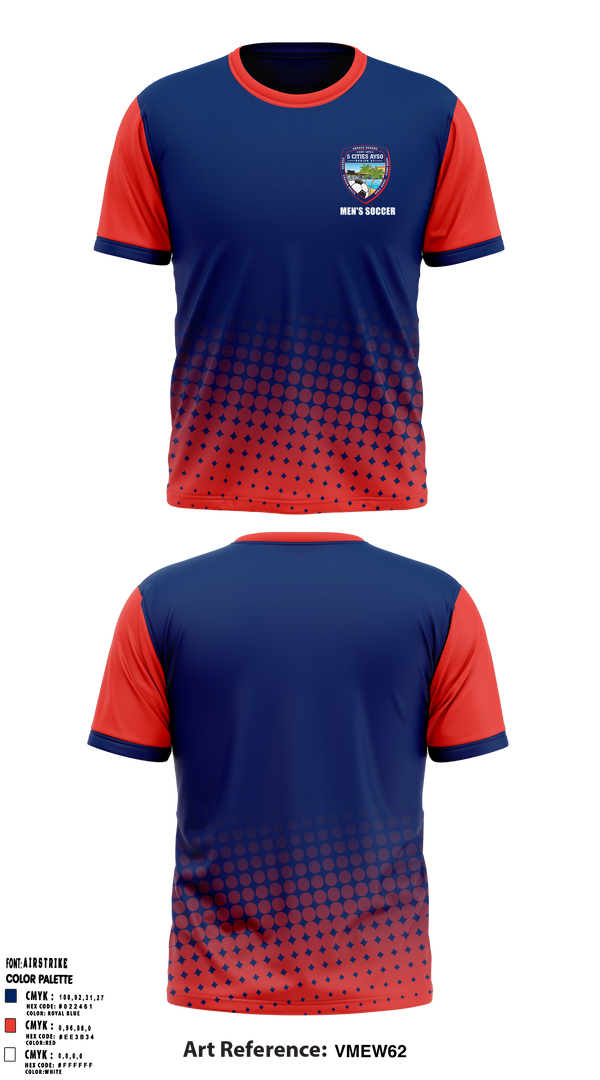 Ayso Region 83 - Five Cities 21217578 Short Sleeve Performance Shirt - 1