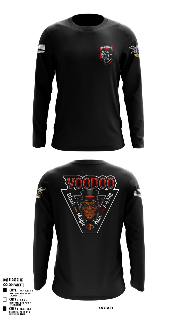 2-10 AHB Knighthawks 14380811 Long Sleeve Performance Shirt 3