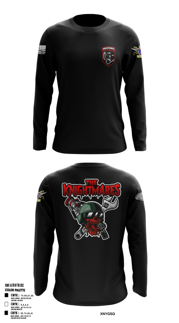 2-10 AHB Knighthawks 14380811 Long Sleeve Performance Shirt 4