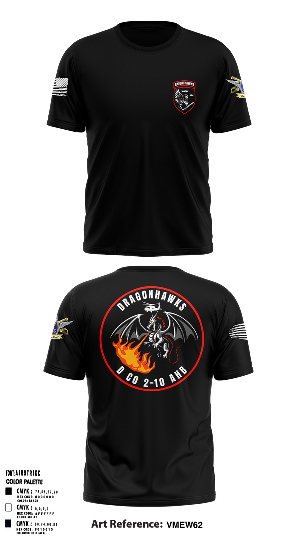 2-10 AHB Knighthawks 14380811 Short Sleeve Performance Shirt - 5